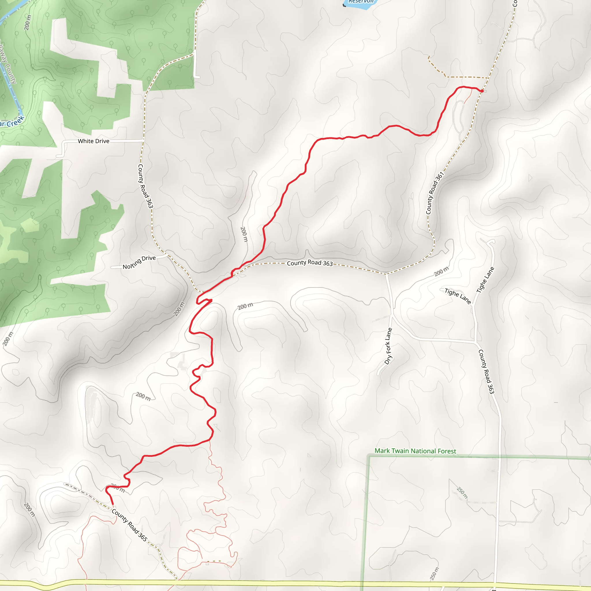 Cedar Creek Trail - South mobile static map