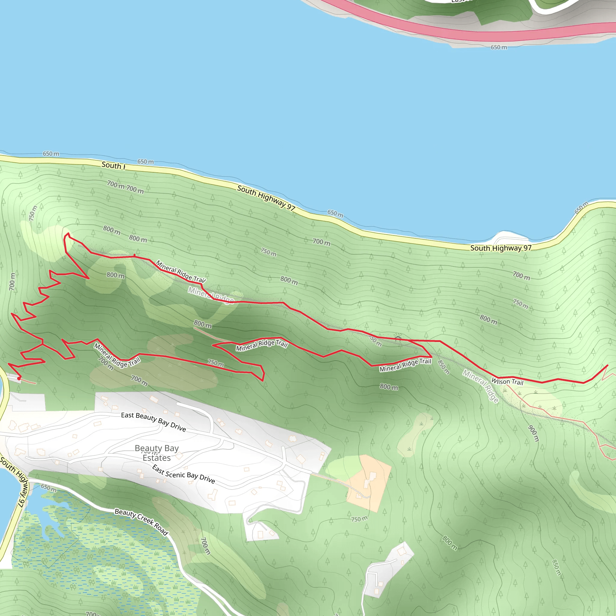Mineral Ridge Trail Loop mobile static map