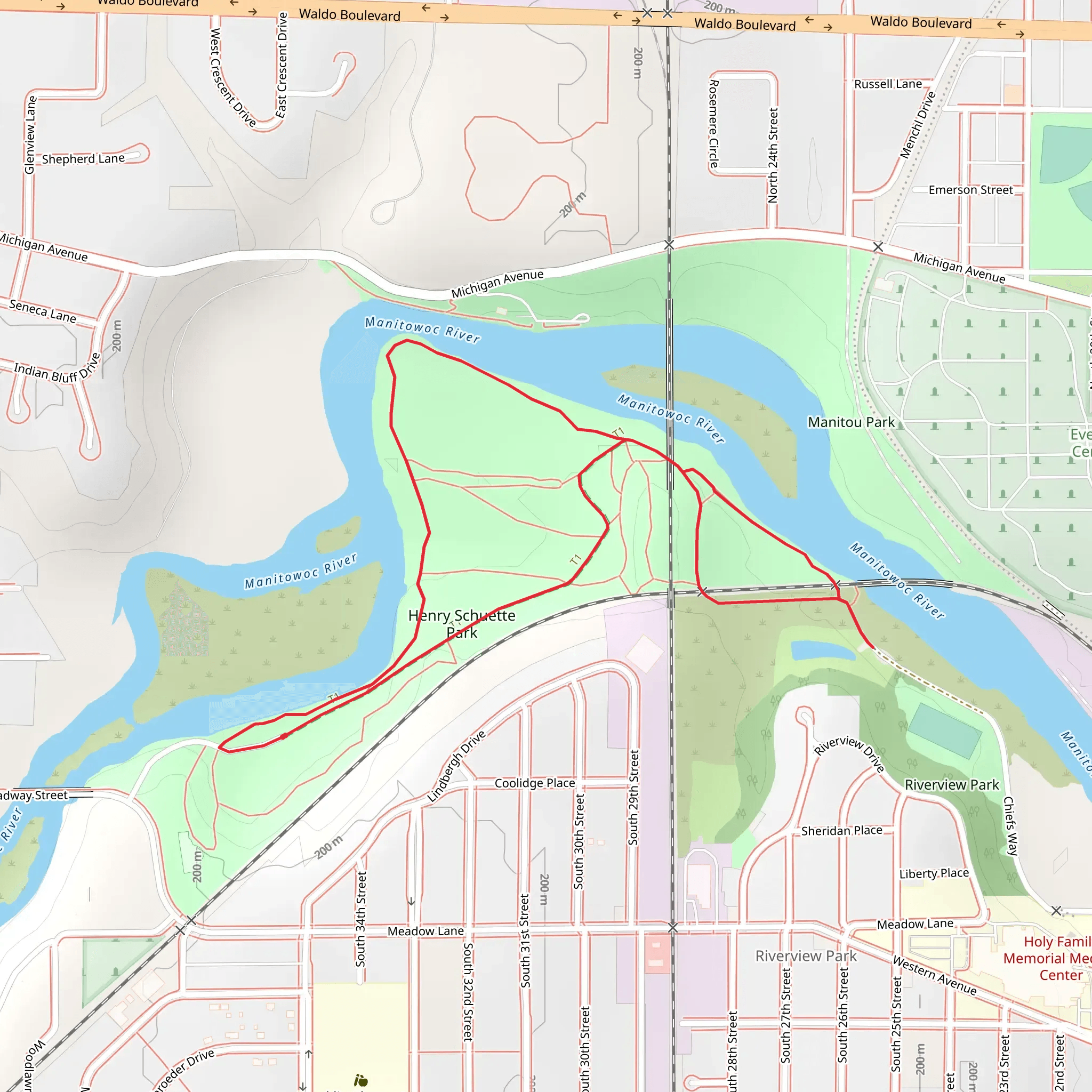 IAN and Manitowoc River mobile static map