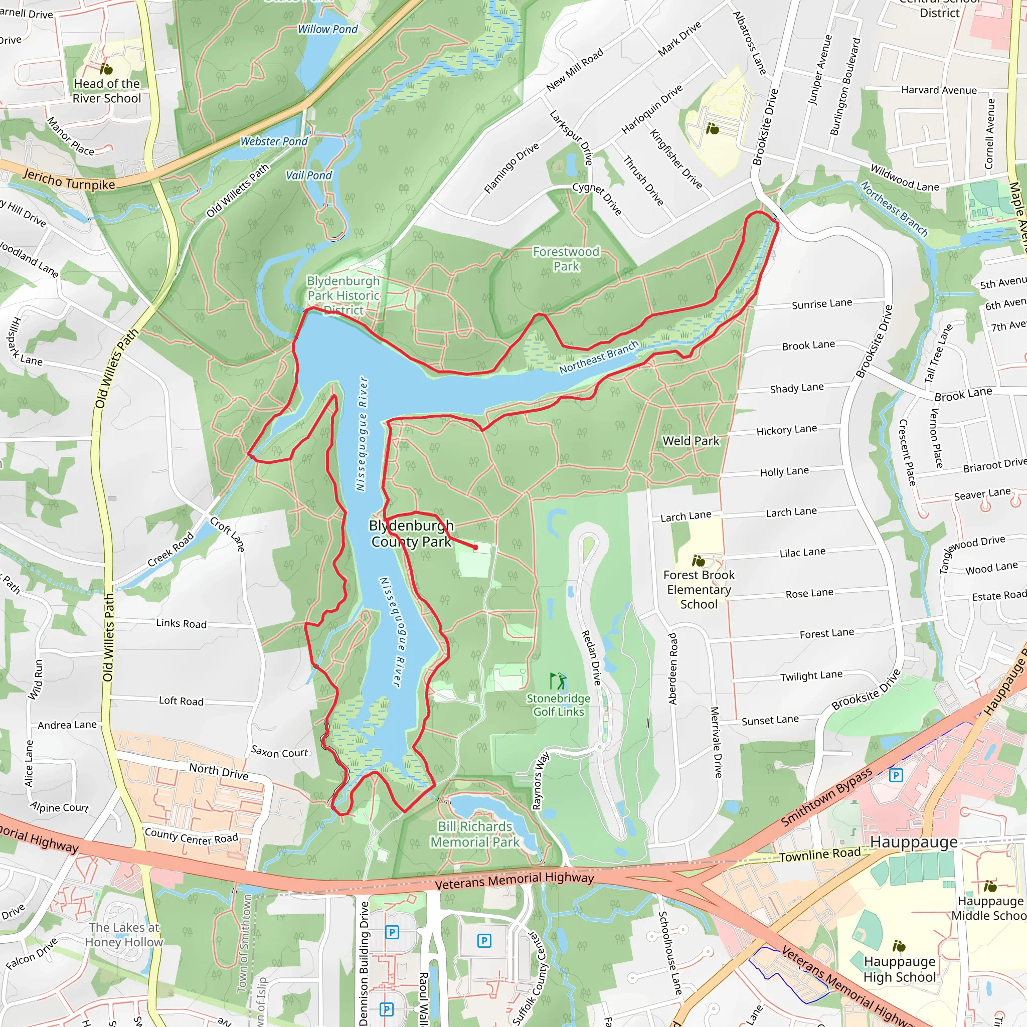 New Millpond Loop mobile static map
