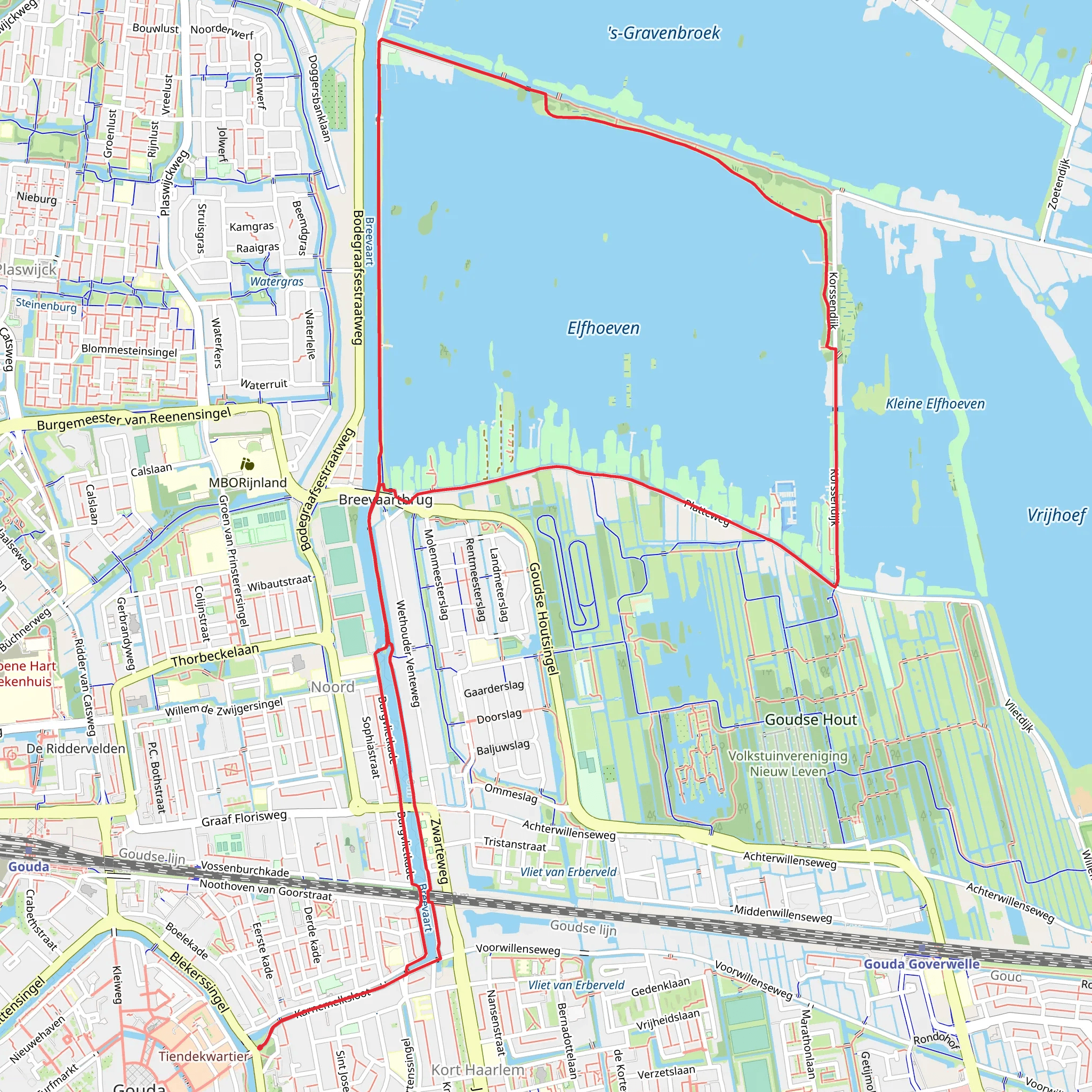 Elfhoeven Loop via Bruinegoud Route mobile static map