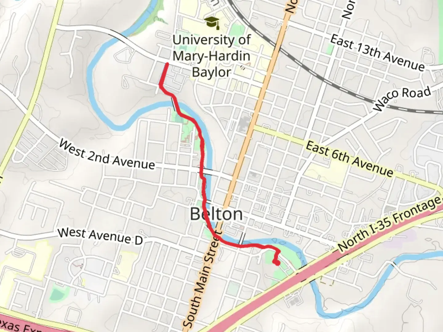 An image depicting the trail Nolan Creek Path from Liberty Park and its surrounding area.