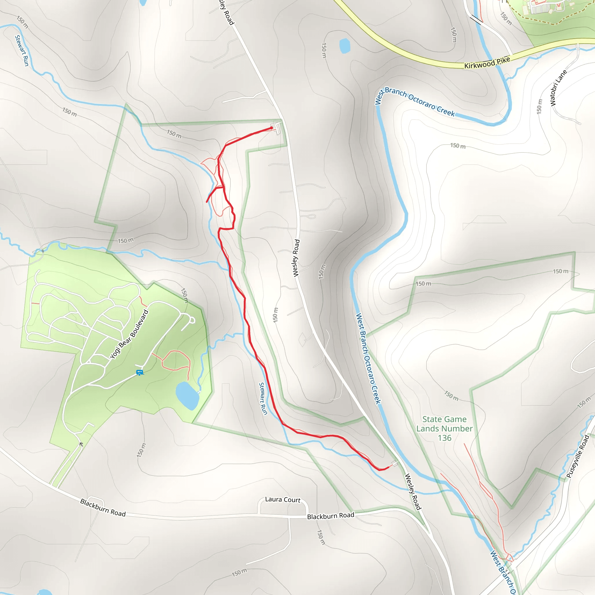 Stewart and Branch Octoraro Creek mobile static map