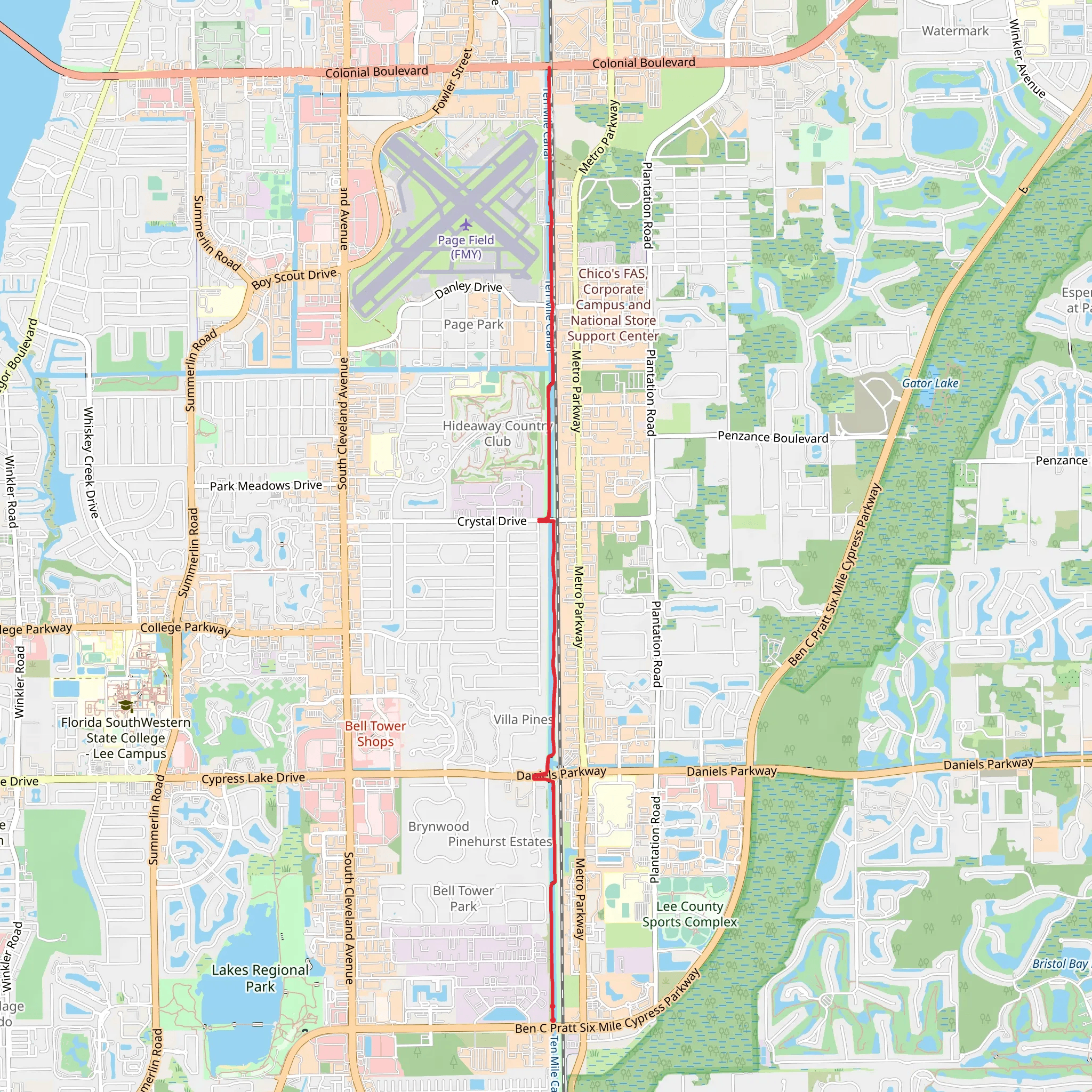 John Yarbrough Linear Park mobile static map