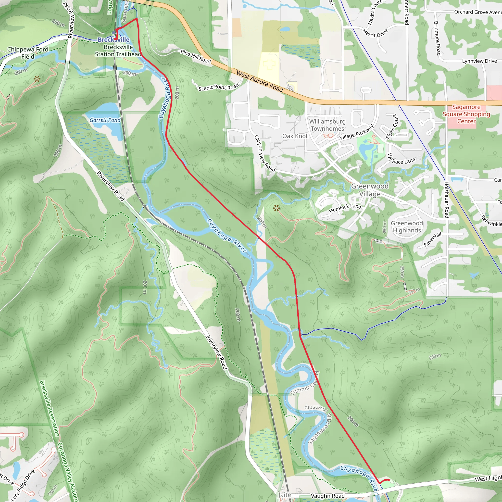 Ohio and Erie Canal Towpath Trail - Brecksville mobile static map