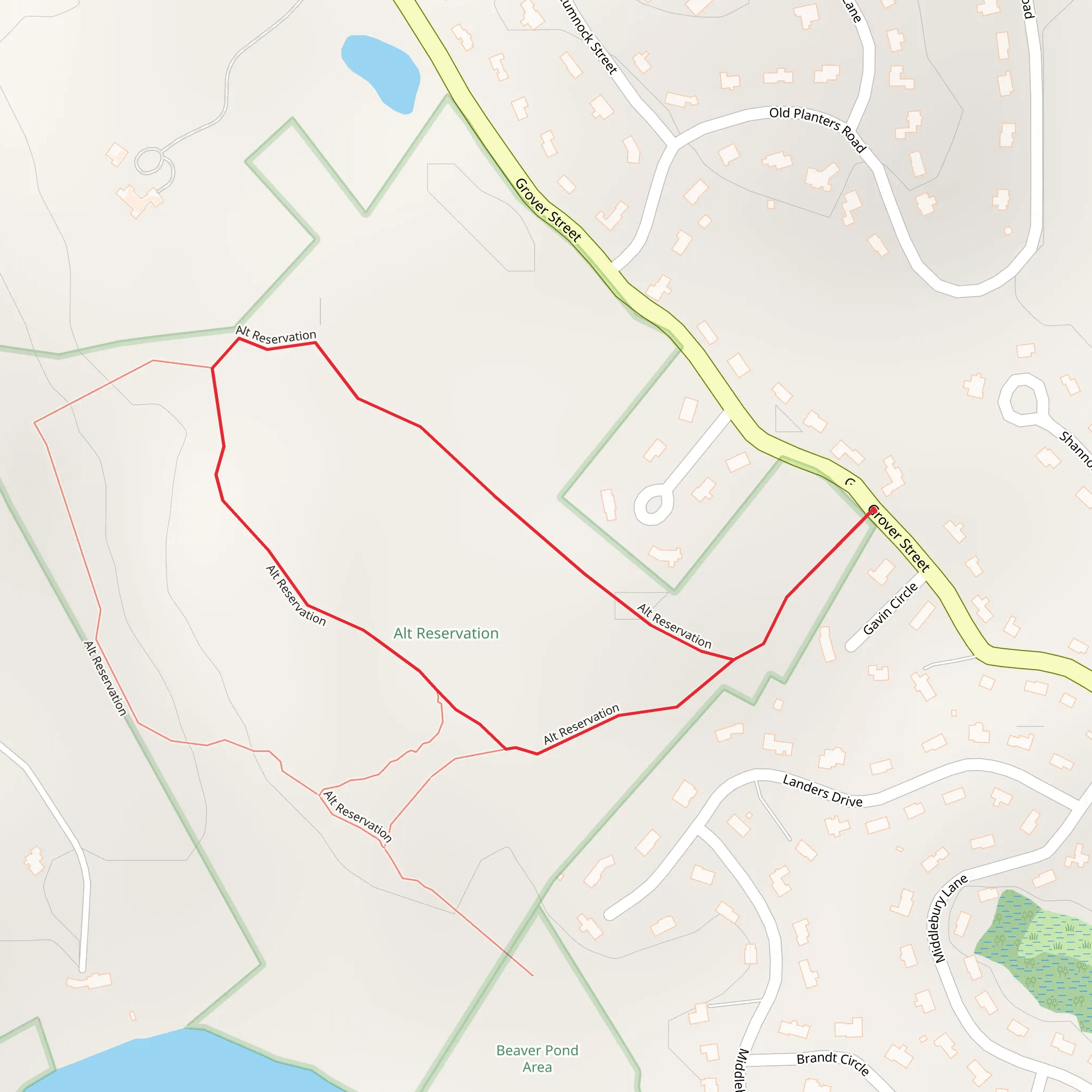 Alt Reservation - Grover Street mobile static map