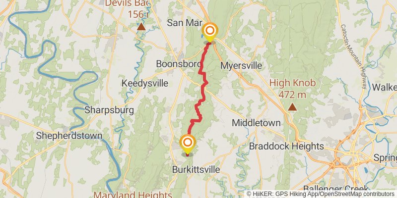 Appalachian Trail stage 106 Map