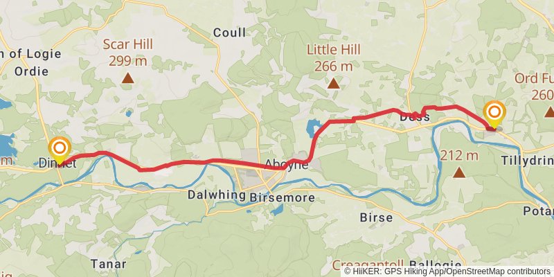 Deeside Way stage 3 Map