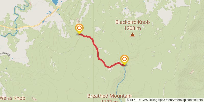 Dolly Sods Wilderness North Loop alt 2 Map