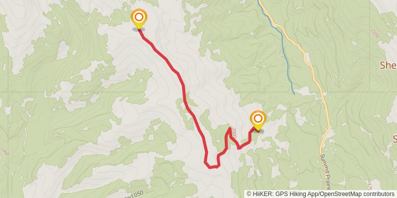 Strawberry Mountains Traverse stage 4 Map
