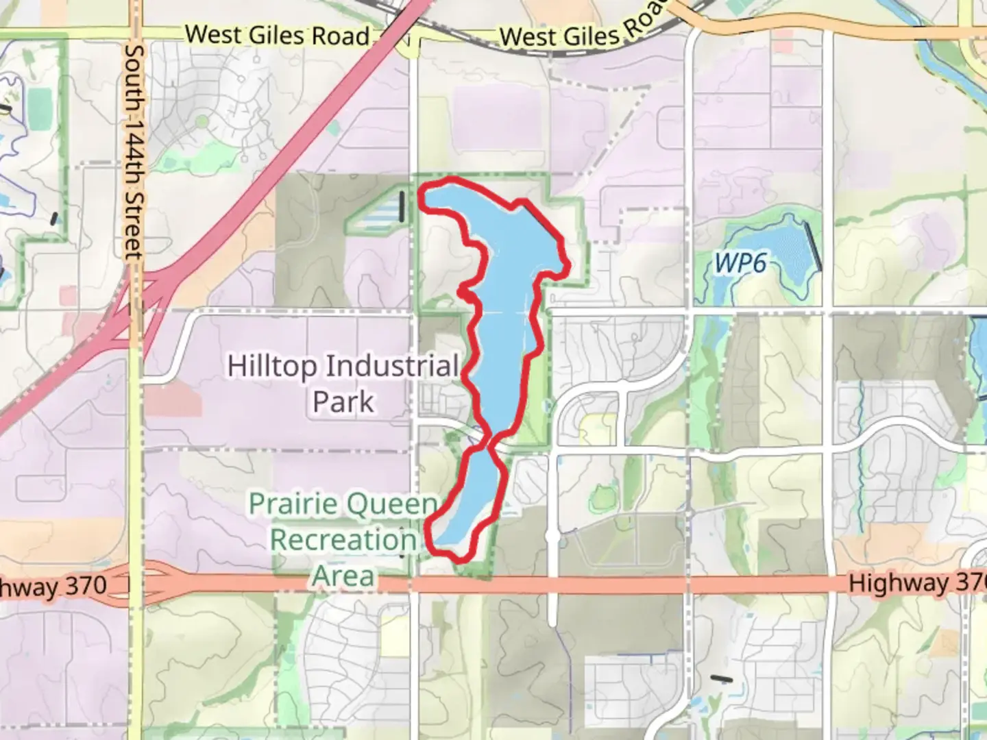 An image depicting the trail Prairie Queen Lake Loop and its surrounding area.