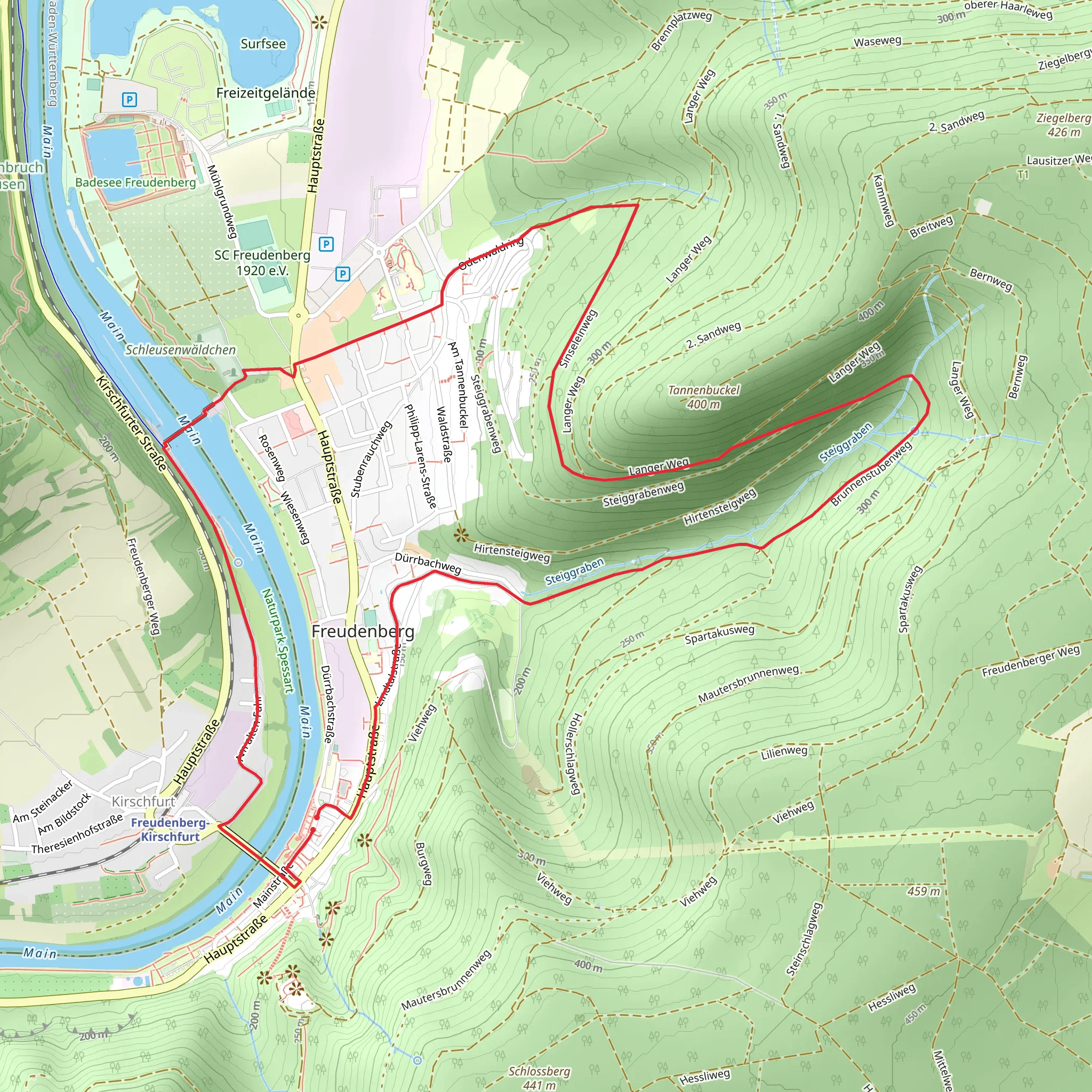 Stubenrauchweg and Mautersbrunnenweg Loop mobile static map