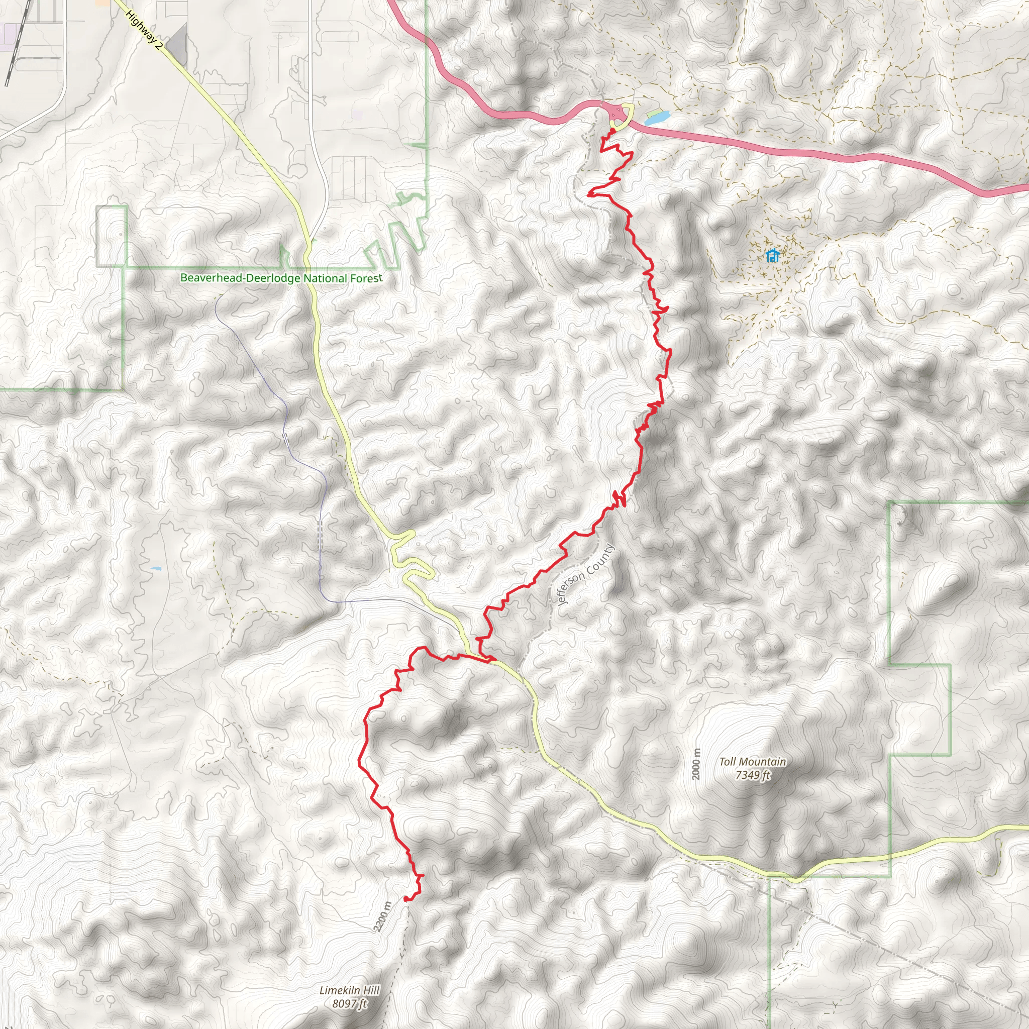 Continental Divide Trail from Homestake Lake mobile static map