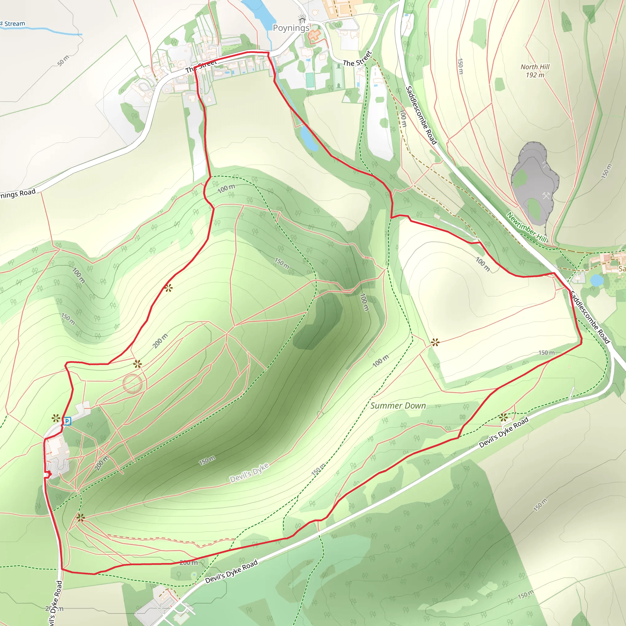 National Trust - Devil's Dyke Loop mobile static map