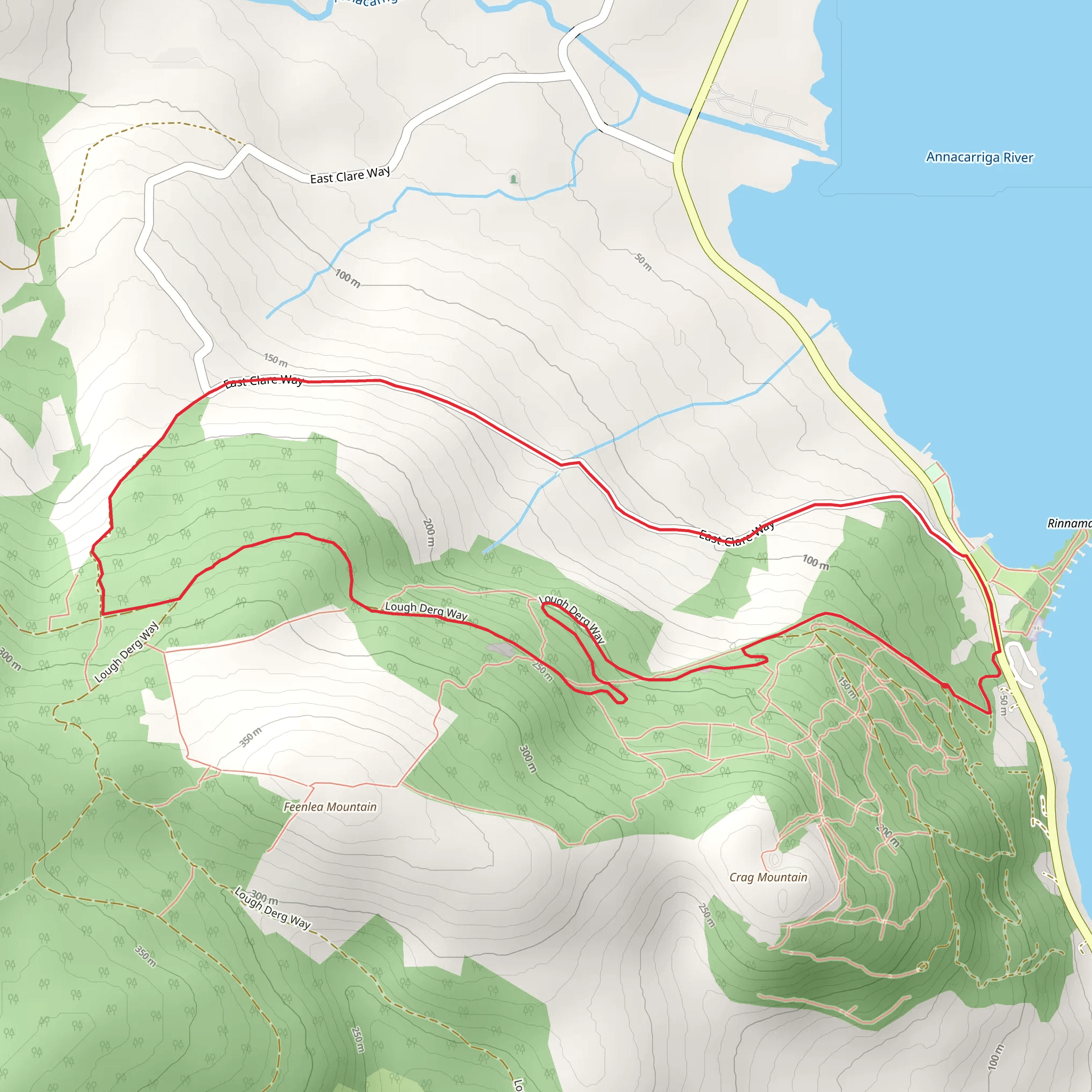 Ballycuggaran - Crag Wood Walk mobile static map