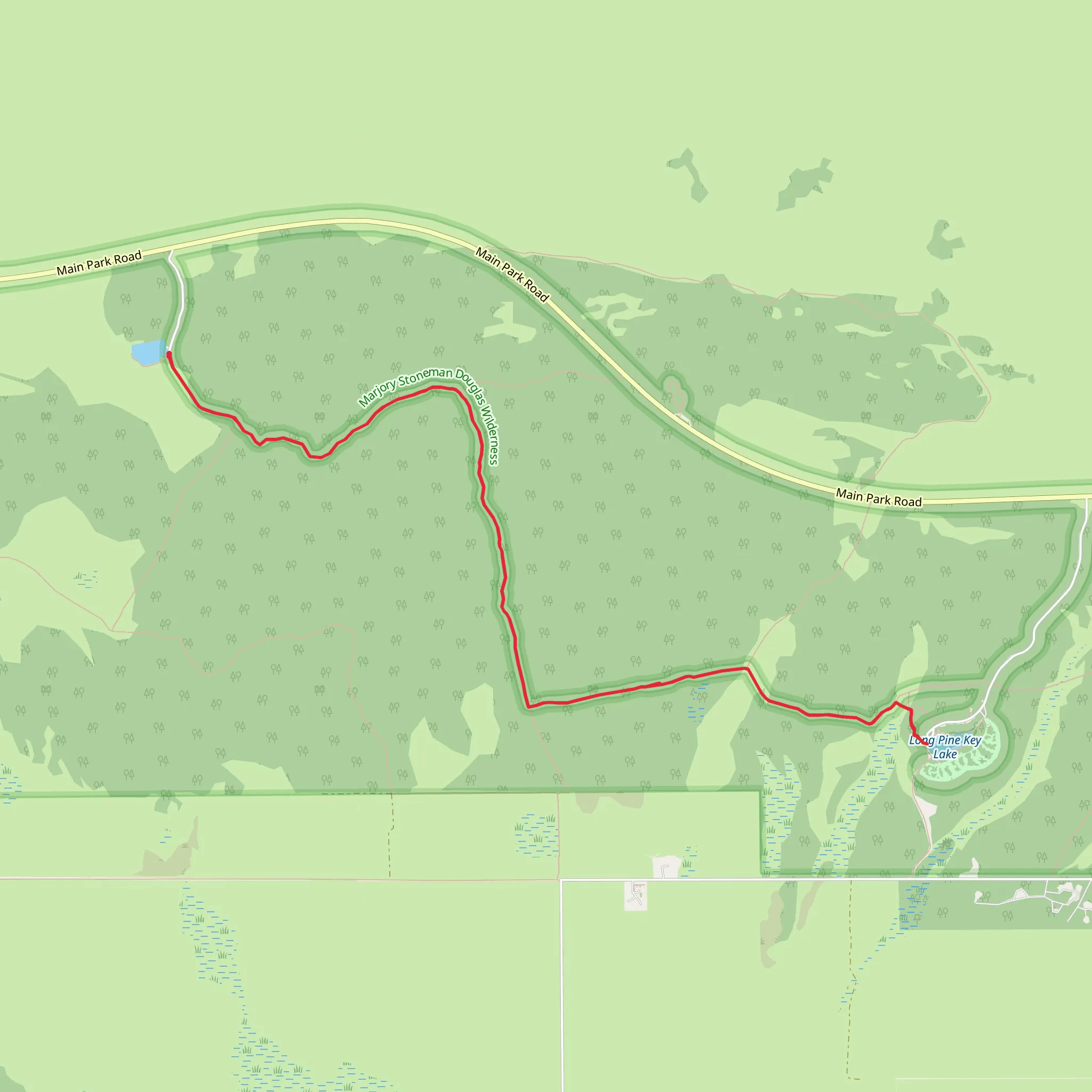 Long Pine Key Lake Trail mobile static map
