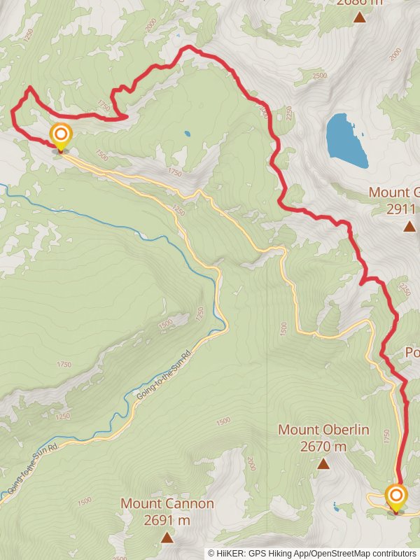 Haystack Pass, Highline and Granite Park Trail