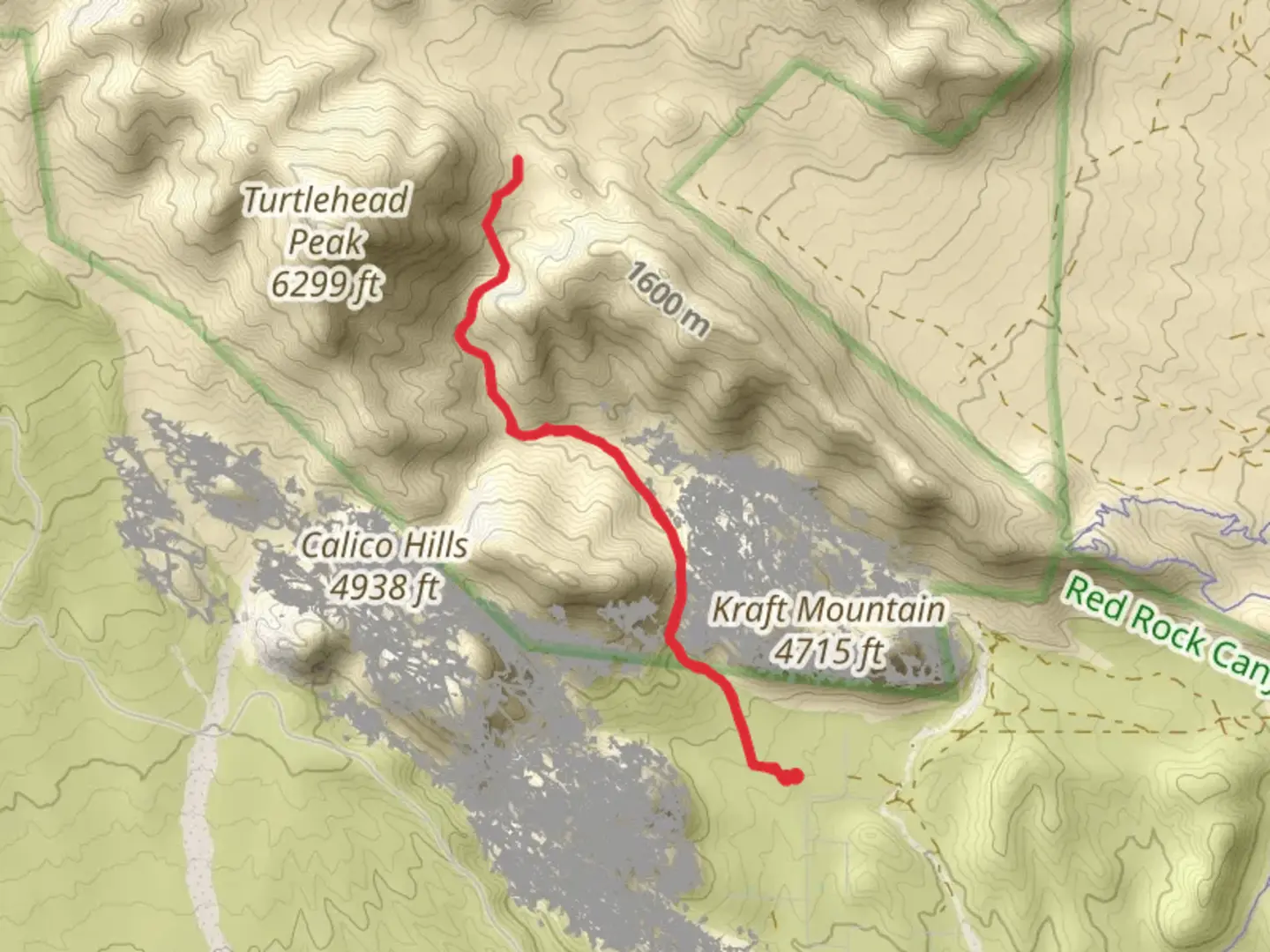 An image depicting the trail Kraft Mountain Canyon and its surrounding area.