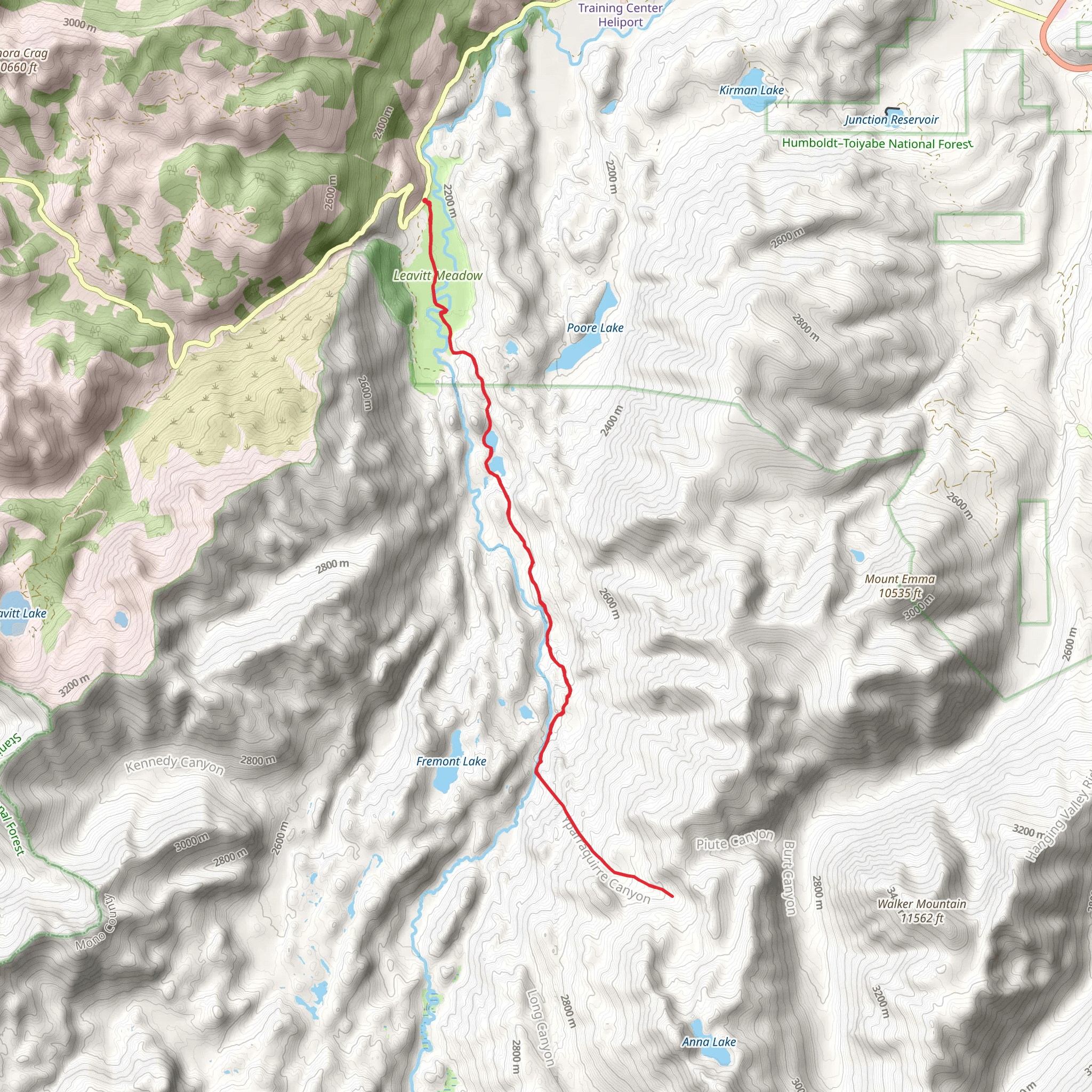 Ypparraquire Route via Roosevelt and Lane Lake Trail mobile static map