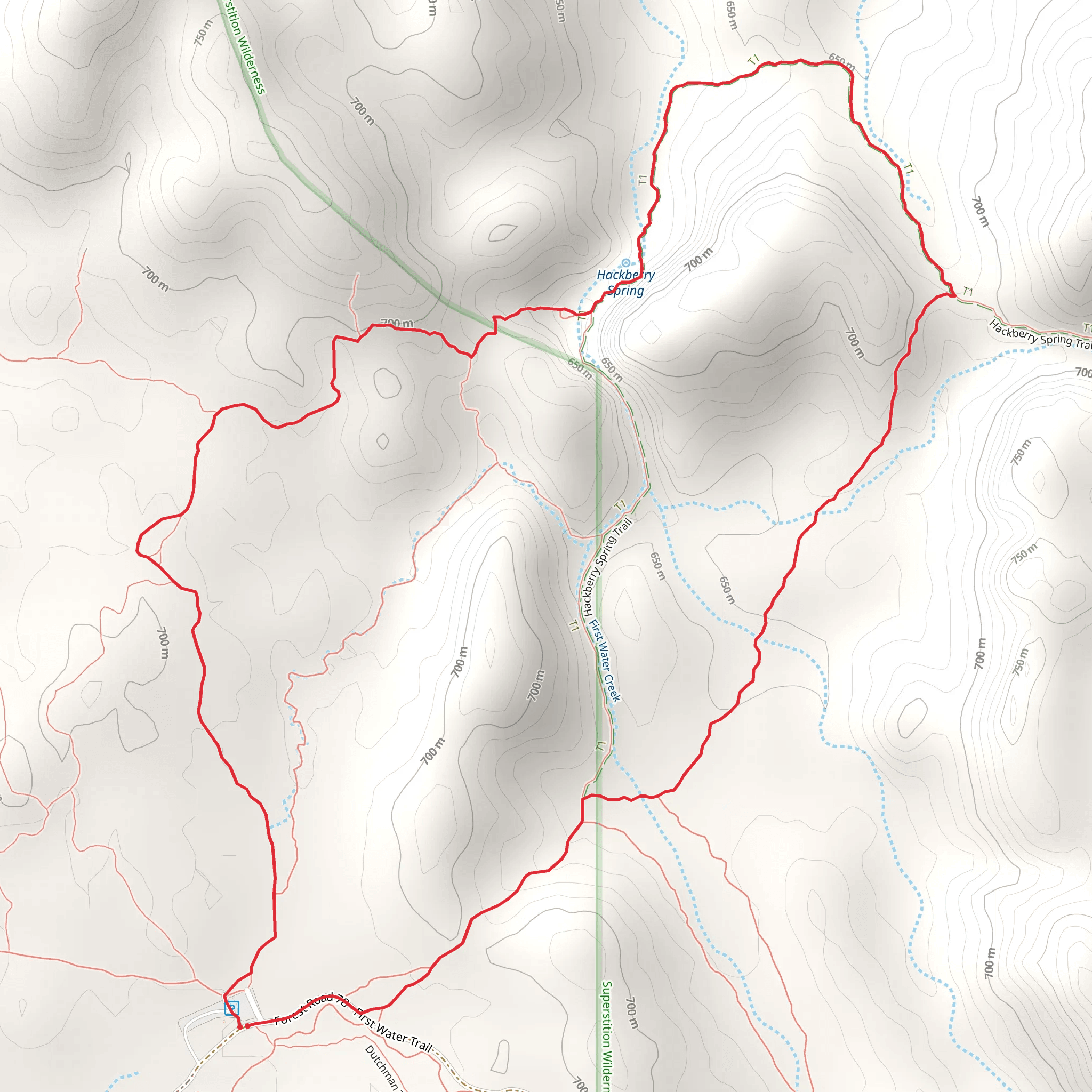 First Water Creek Loop mobile static map