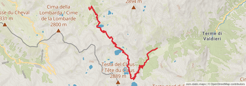 Sentiero Italia - Alps Section stage 172 Map