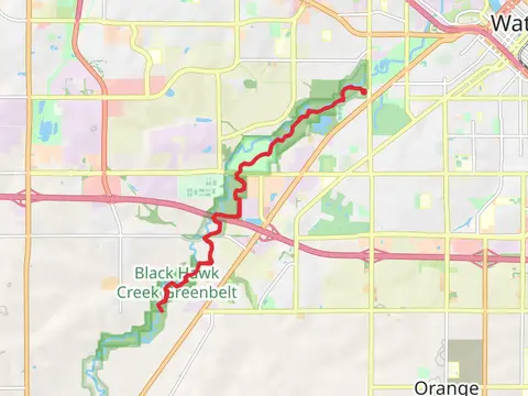 Walk along Black Hawk Creek - Campbell Avenue