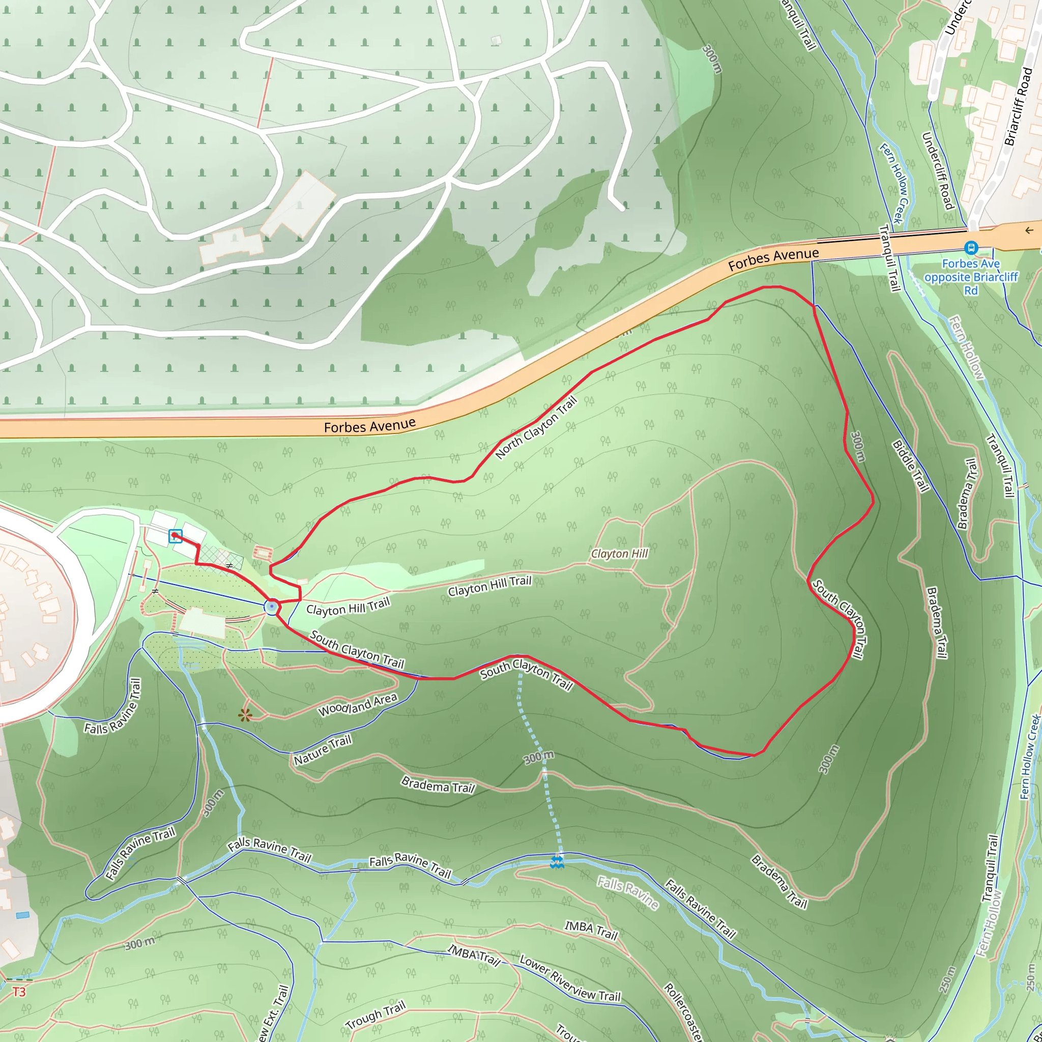 Clayton Hill Loop mobile static map