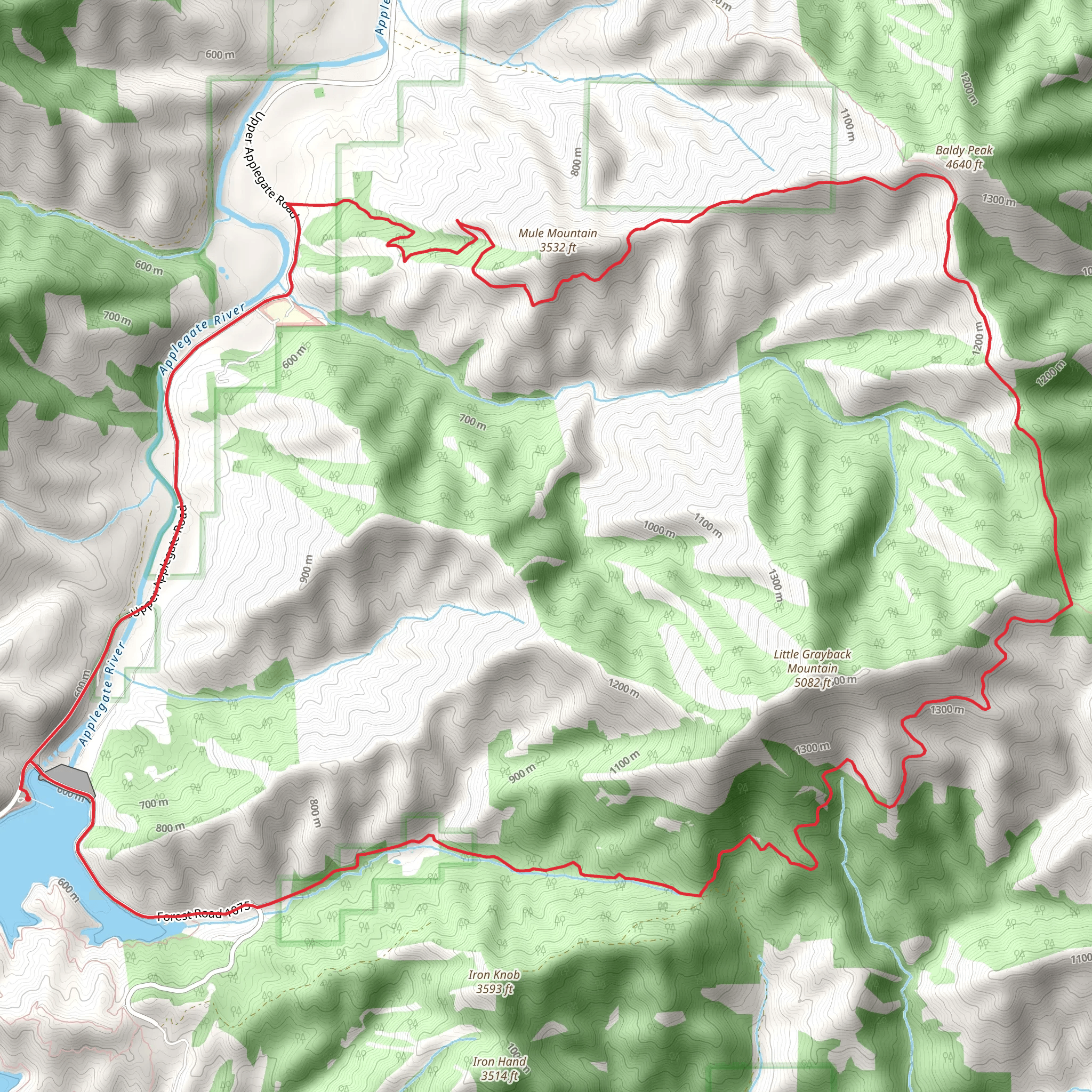 French Gulch Loop mobile static map