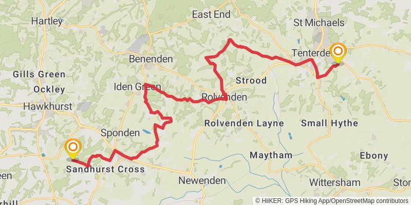 Dymchurch to Didcot Walk stage 3 Map
