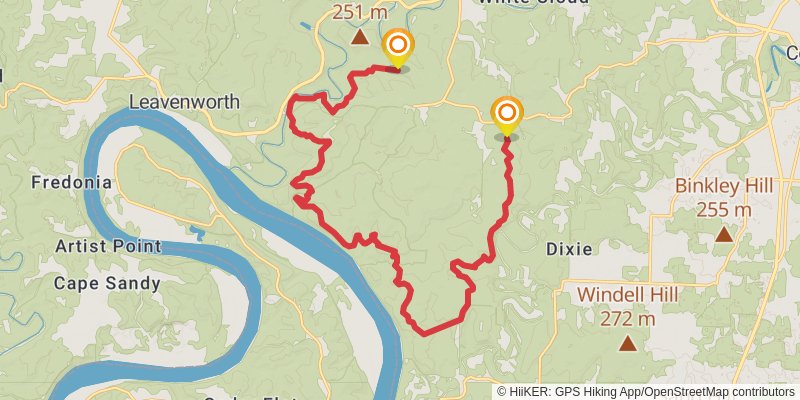 American Discovery Trail - South stage 9 Map