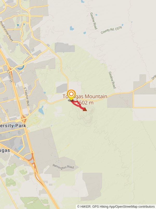 Tortugas Mountain - Turtleback Loop Trail mobile static map