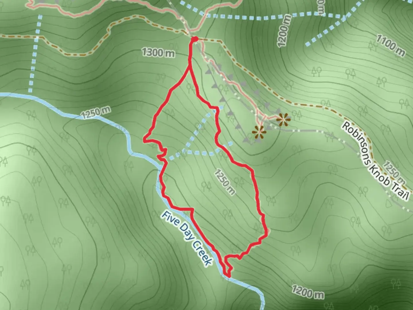 An image depicting the trail Cascades Track and its surrounding area.