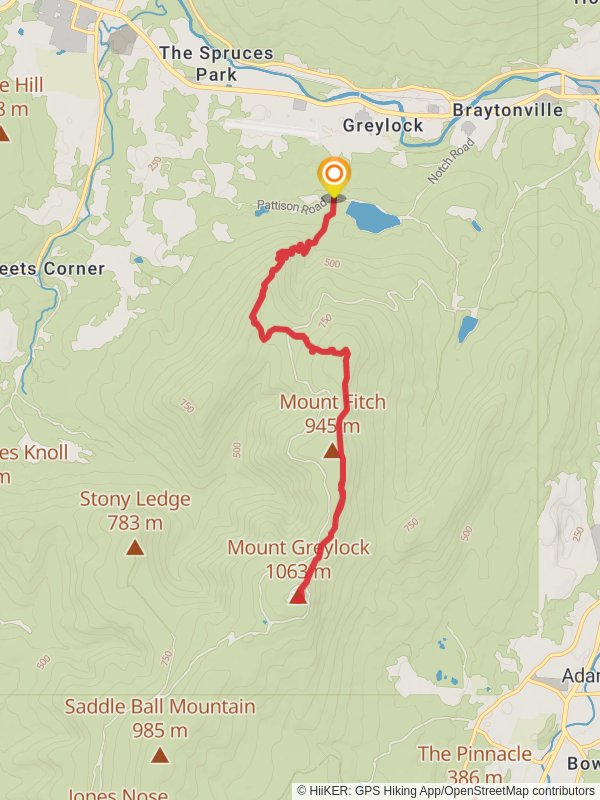 Mount Williams, Mount Fitch and Mount Greylock via Appalachian Trail