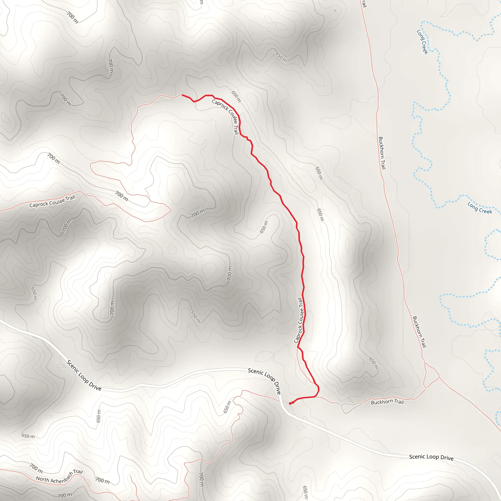 Caprock Coulee Nature Trail mobile static map