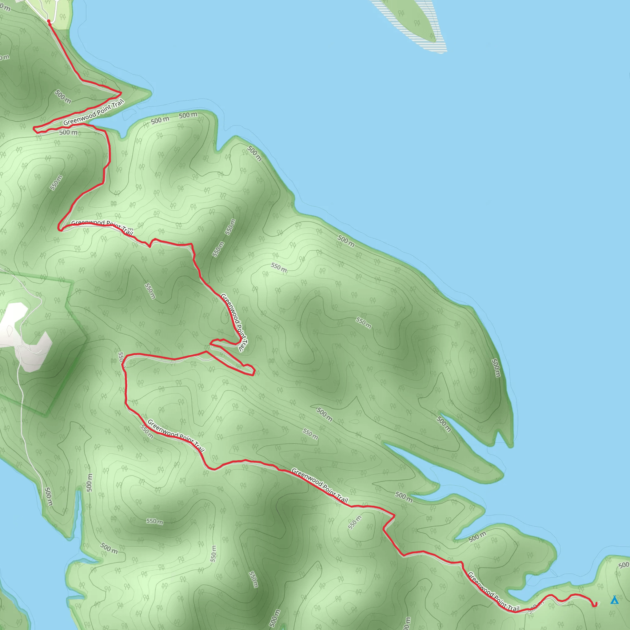 Greenwood Point Trail mobile static map