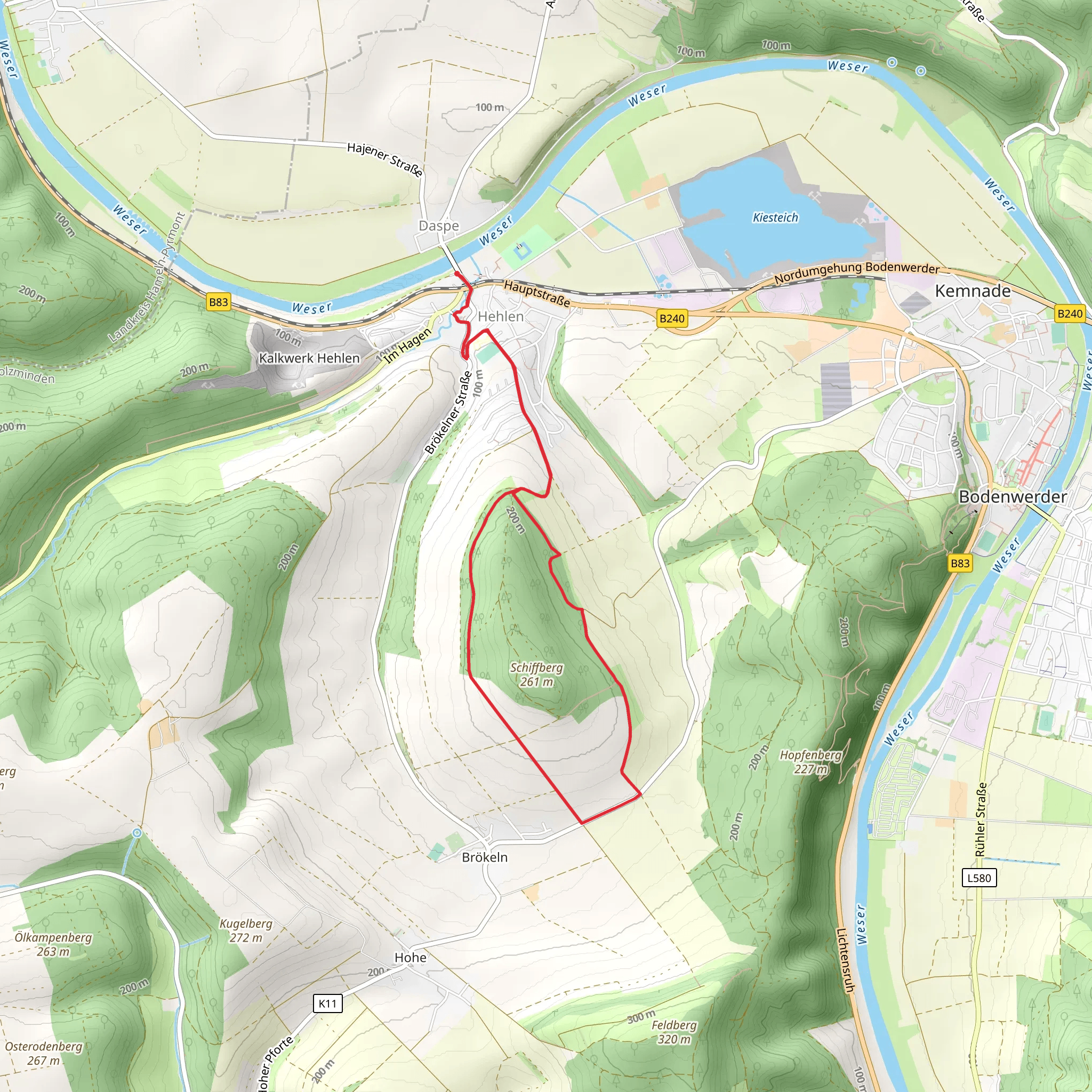 Rund um den Schiffberg mobile static map