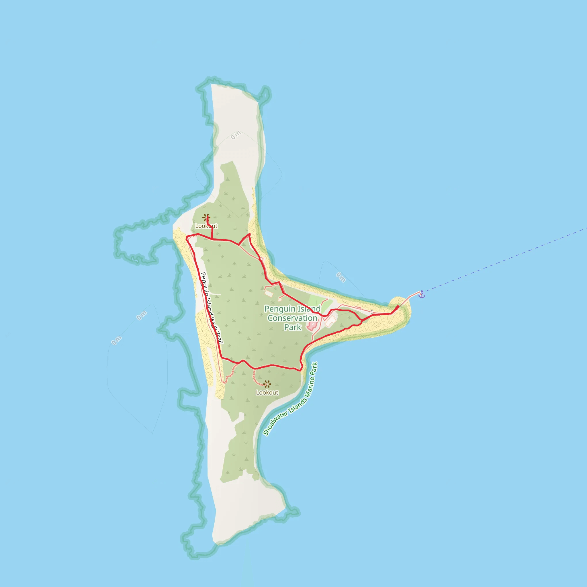 Penguin Island Boardwalk and Walk mobile static map
