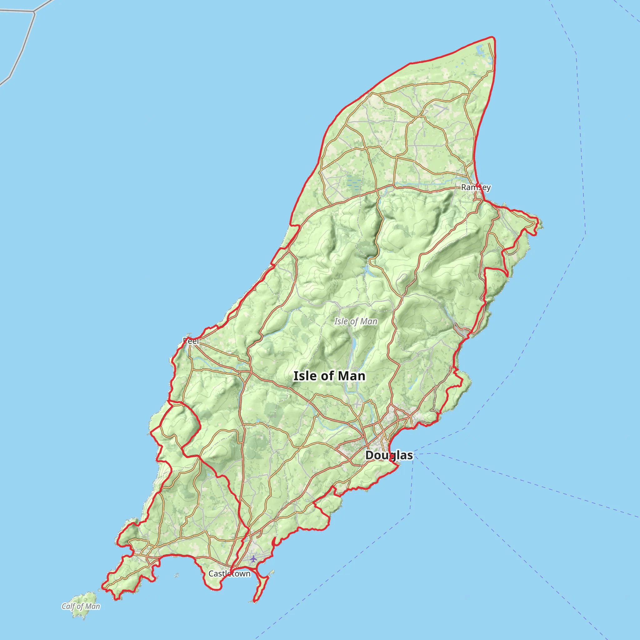 Raad Ny Foillan - Isle of Man Coastal Path mobile static map