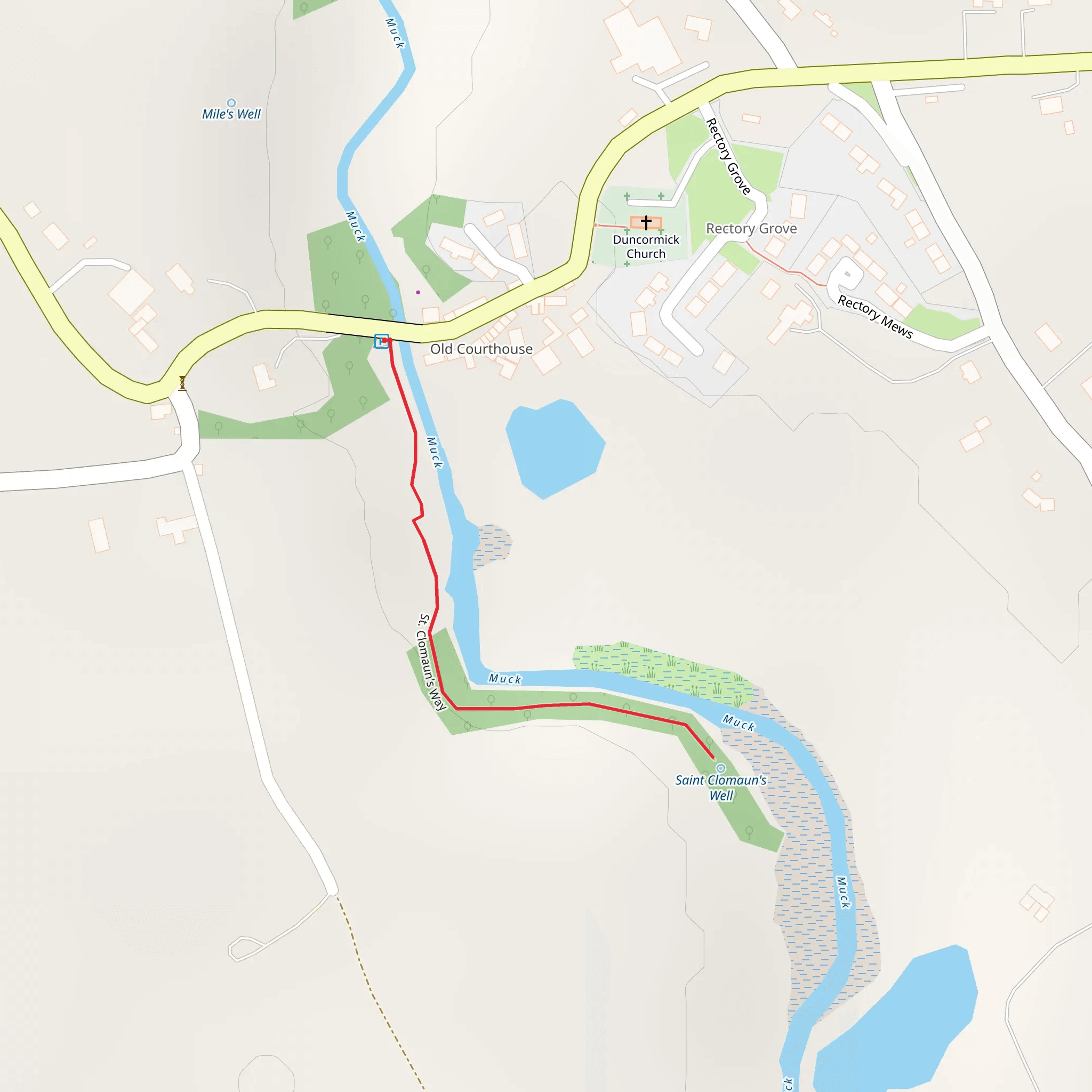 St Clomauns Way mobile static map