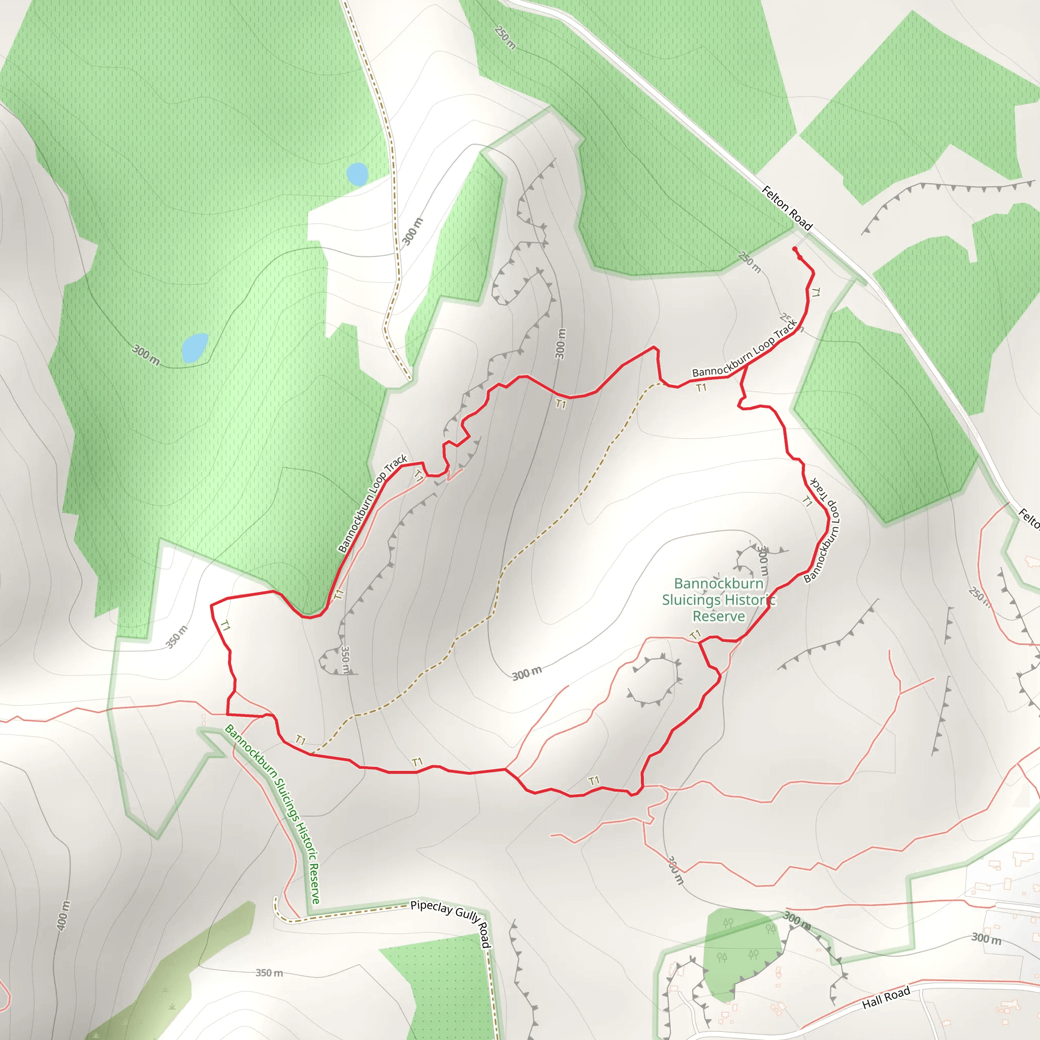 Bannockburn Sluicings mobile static map