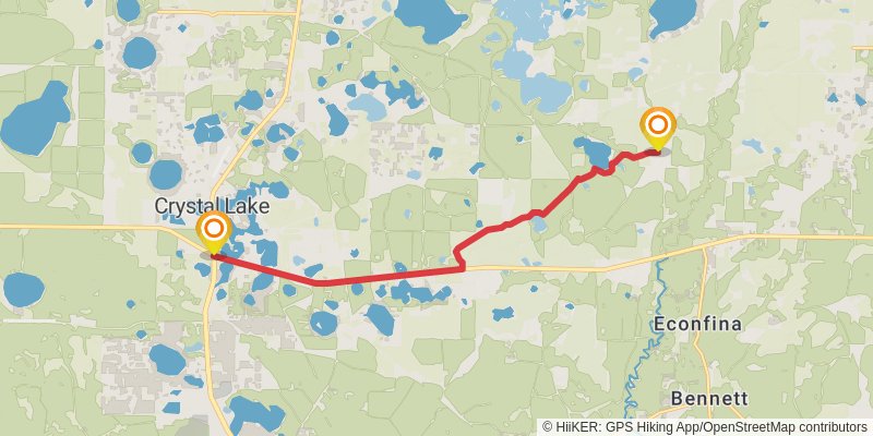 Florida National Scenic Trail stage 14 Map