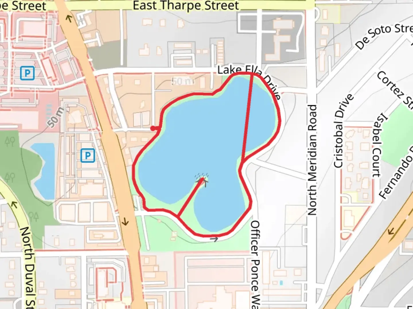 An image depicting the trail Lake Ella Loop and its surrounding area.