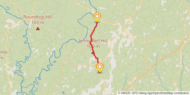Great Eastern Trail (Incomplete) stage 6 Map