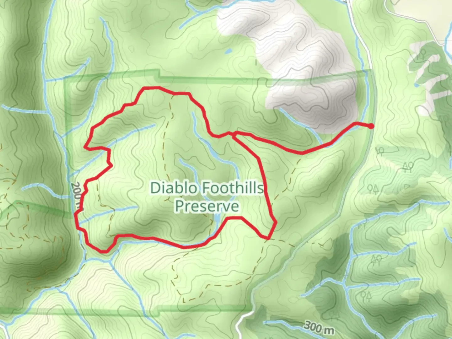 An image depicting the trail Cañada Road Loop and its surrounding area.