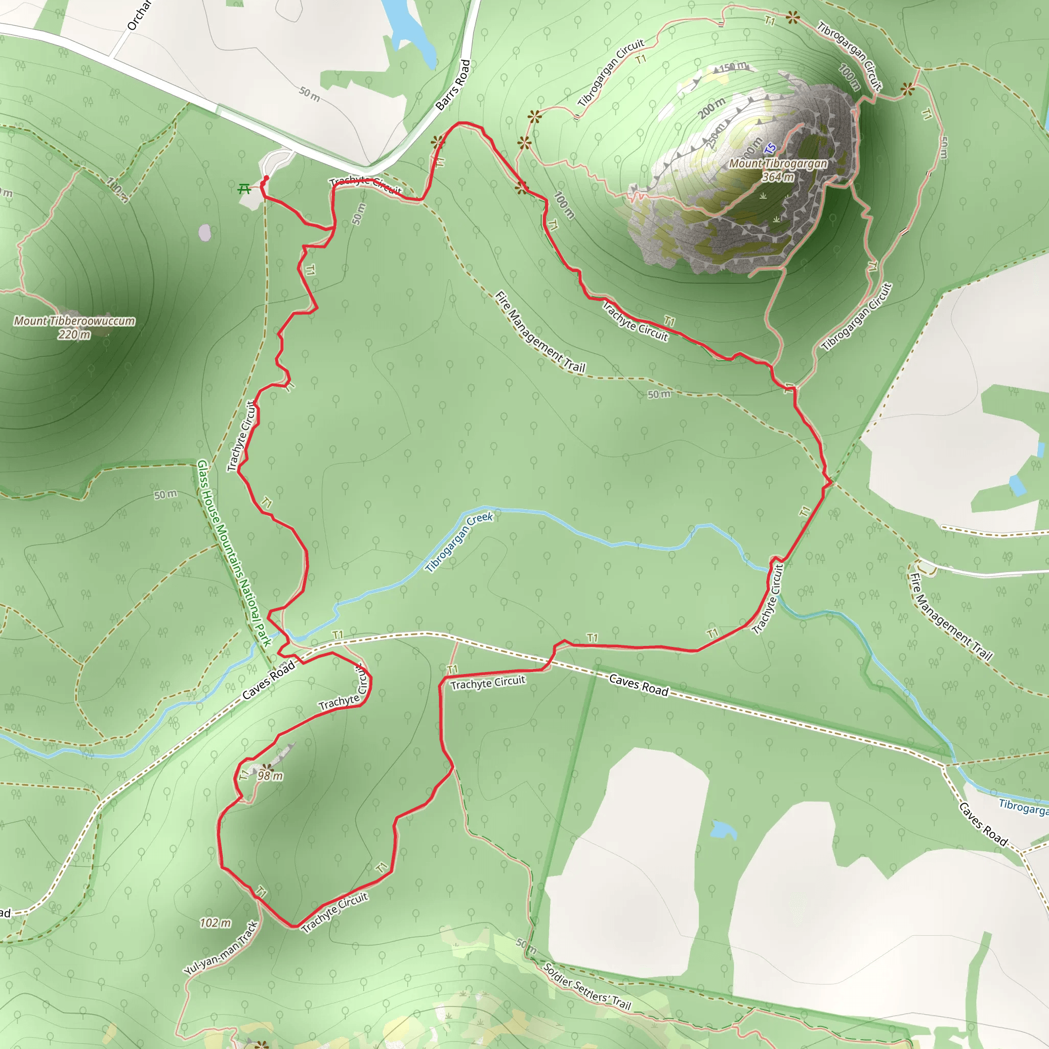 Trachyte Circuit Walk mobile static map