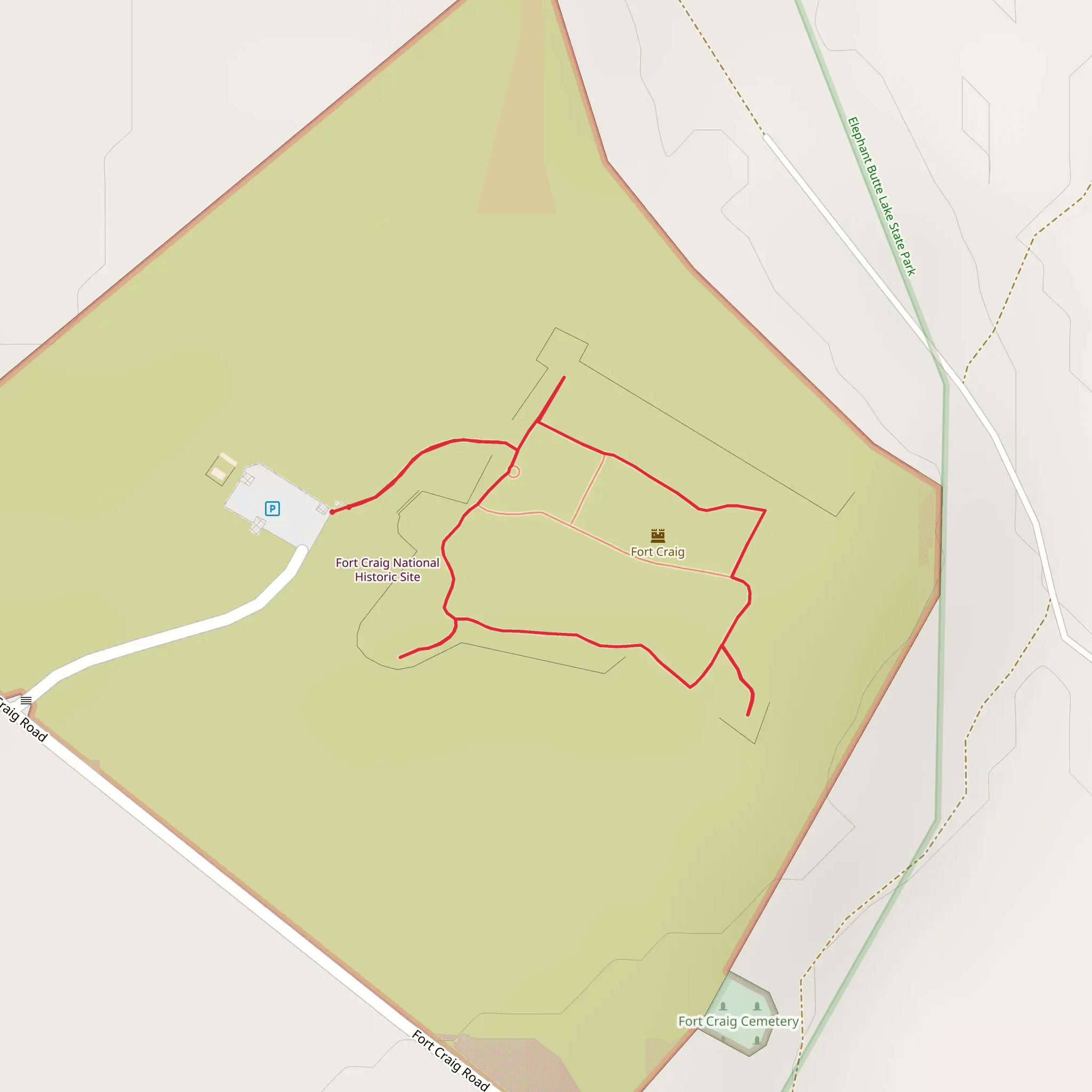 Fort Craig Historic Site Walk mobile static map