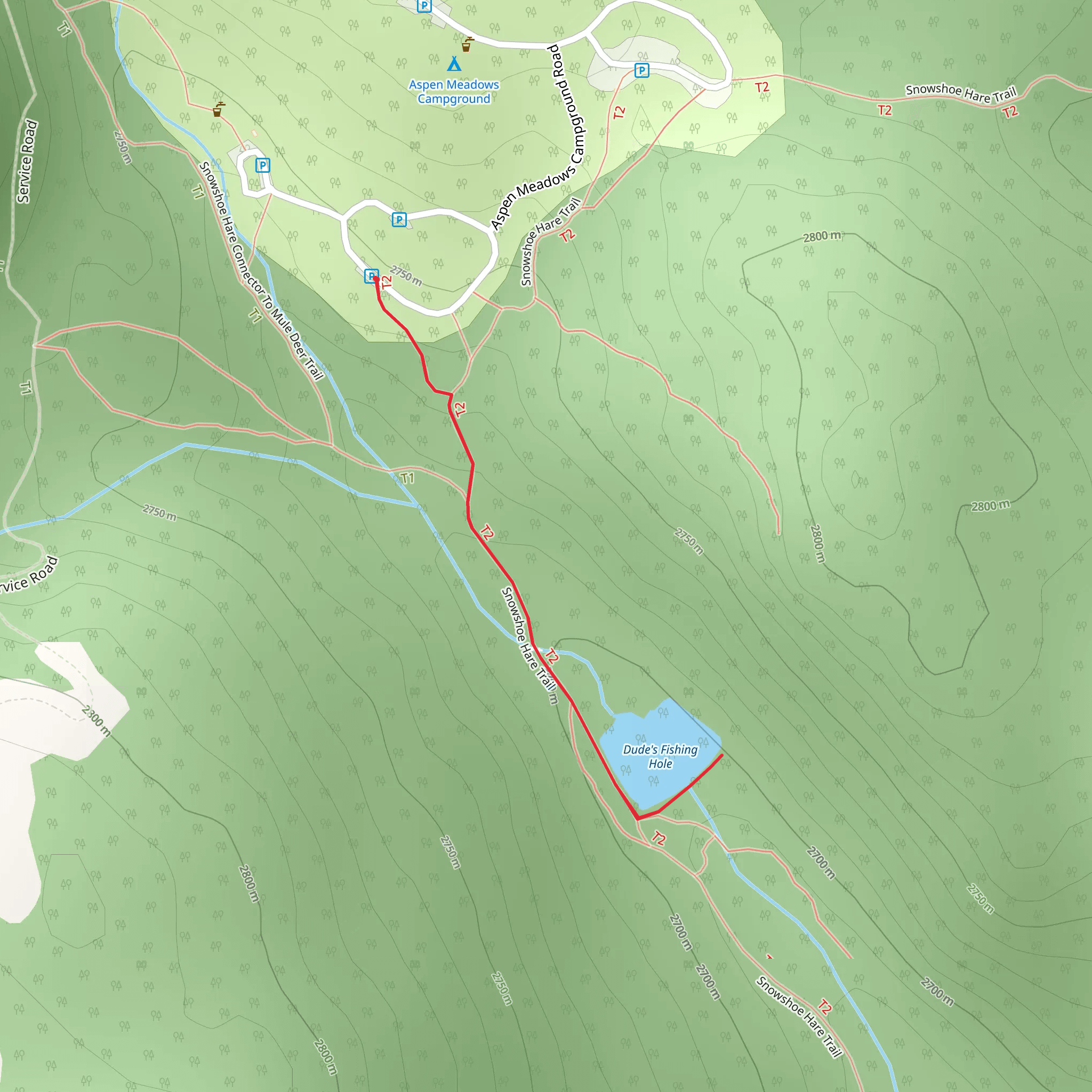 Dude's Fishing Hole mobile static map