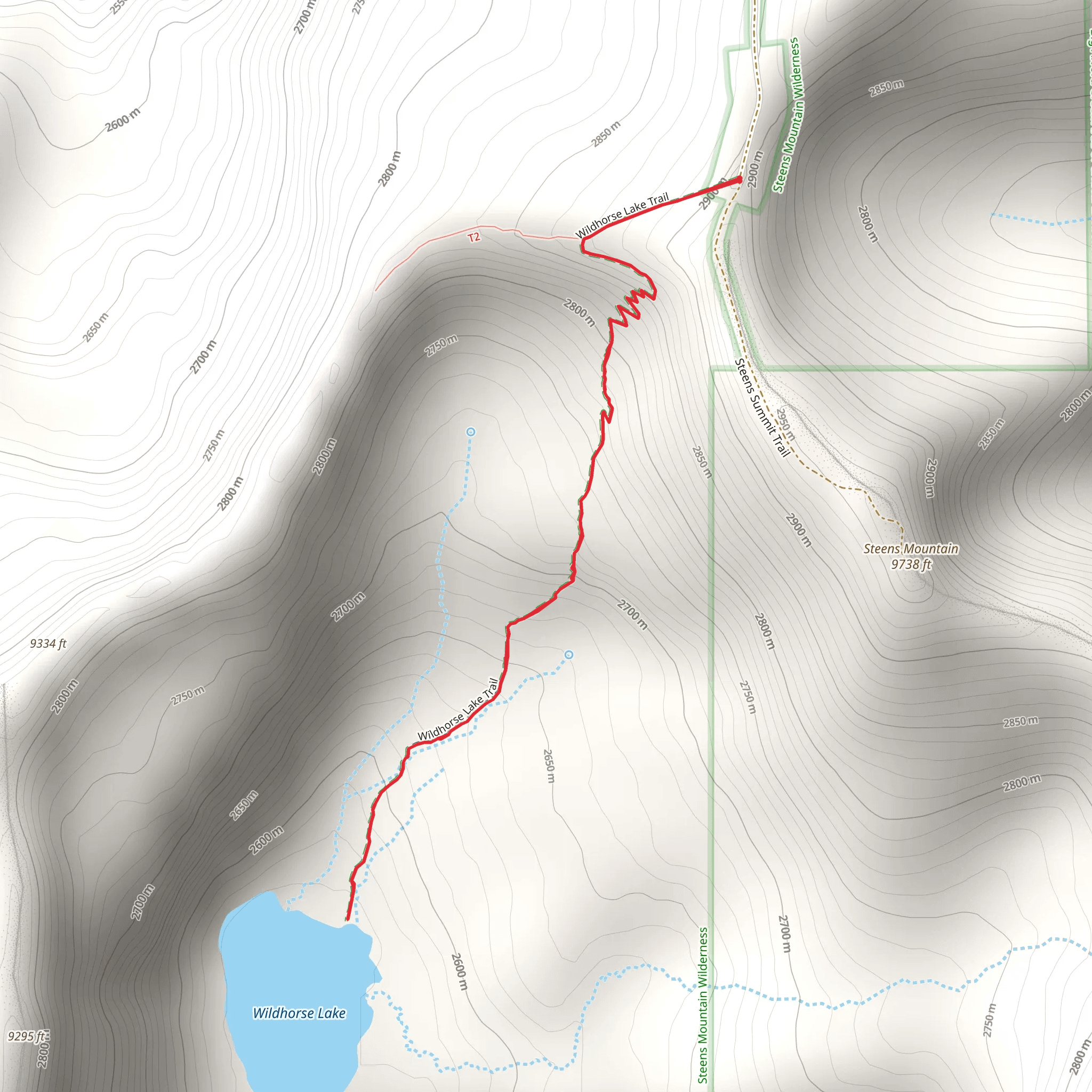 Wildhorse Lake Trail mobile static map