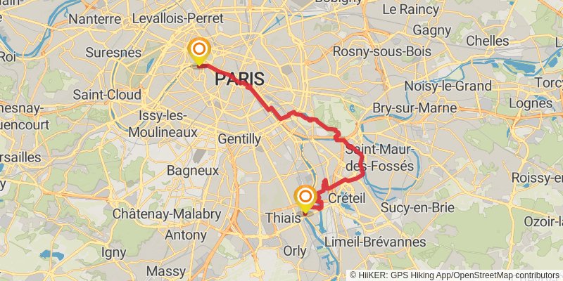 GR 2 - Sentier de la Seine stage 19 Map