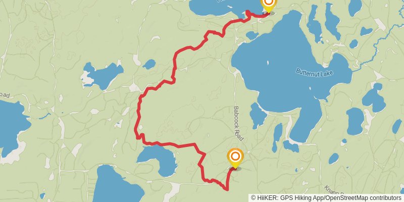 Hidden Lakes Loop Trail stage 2 Map